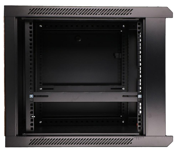 Extralink Szafka wisząca rack 9U 600x600 czarna szklane drzwi EX.3968 - 489306 - zdjęcie 4